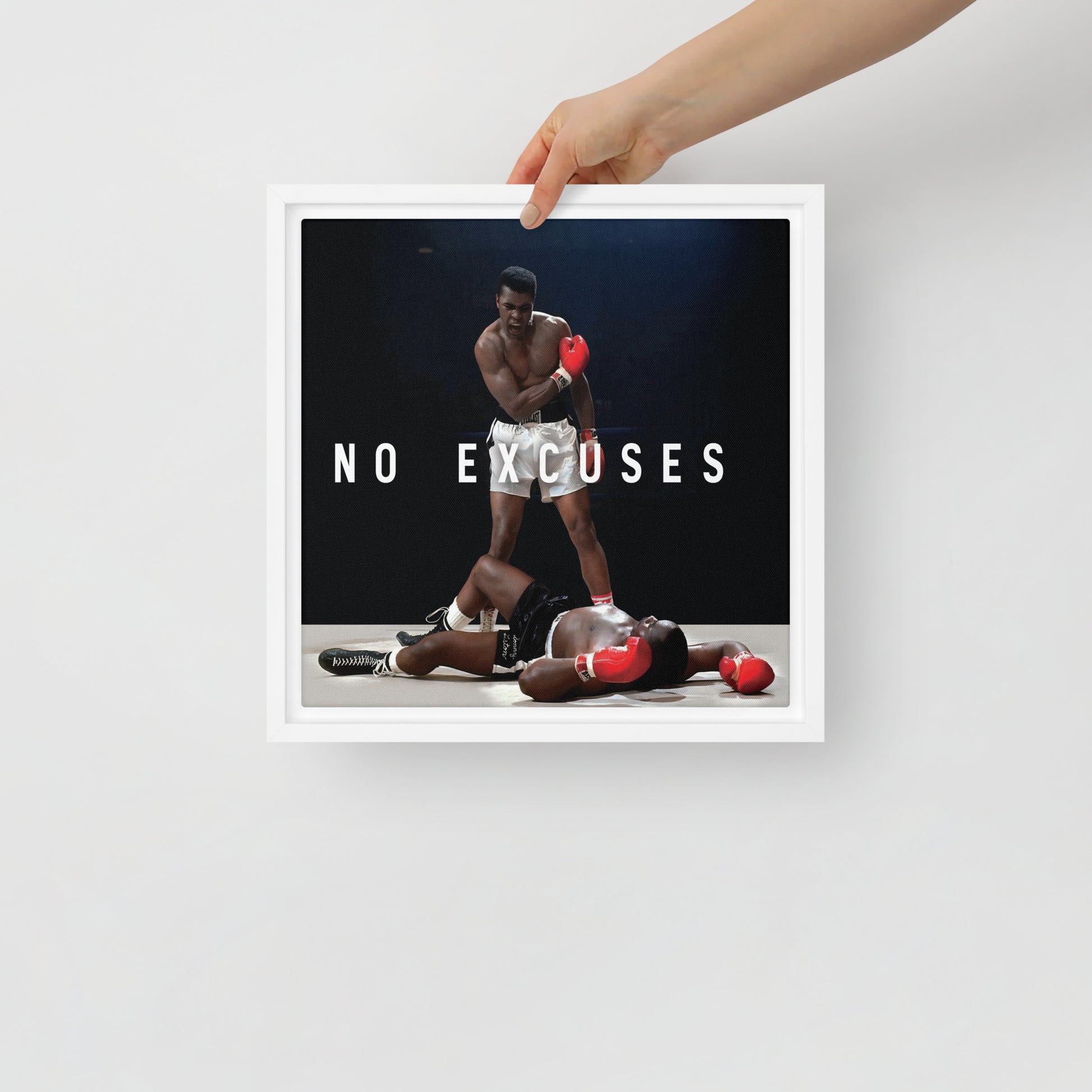 Mohammed Ali vs. Sonny Liston Framed Wall Canvas - KingKanvas