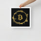 Framed Black & Gold Bitcoin Wall Art Canvas - KingKanvas