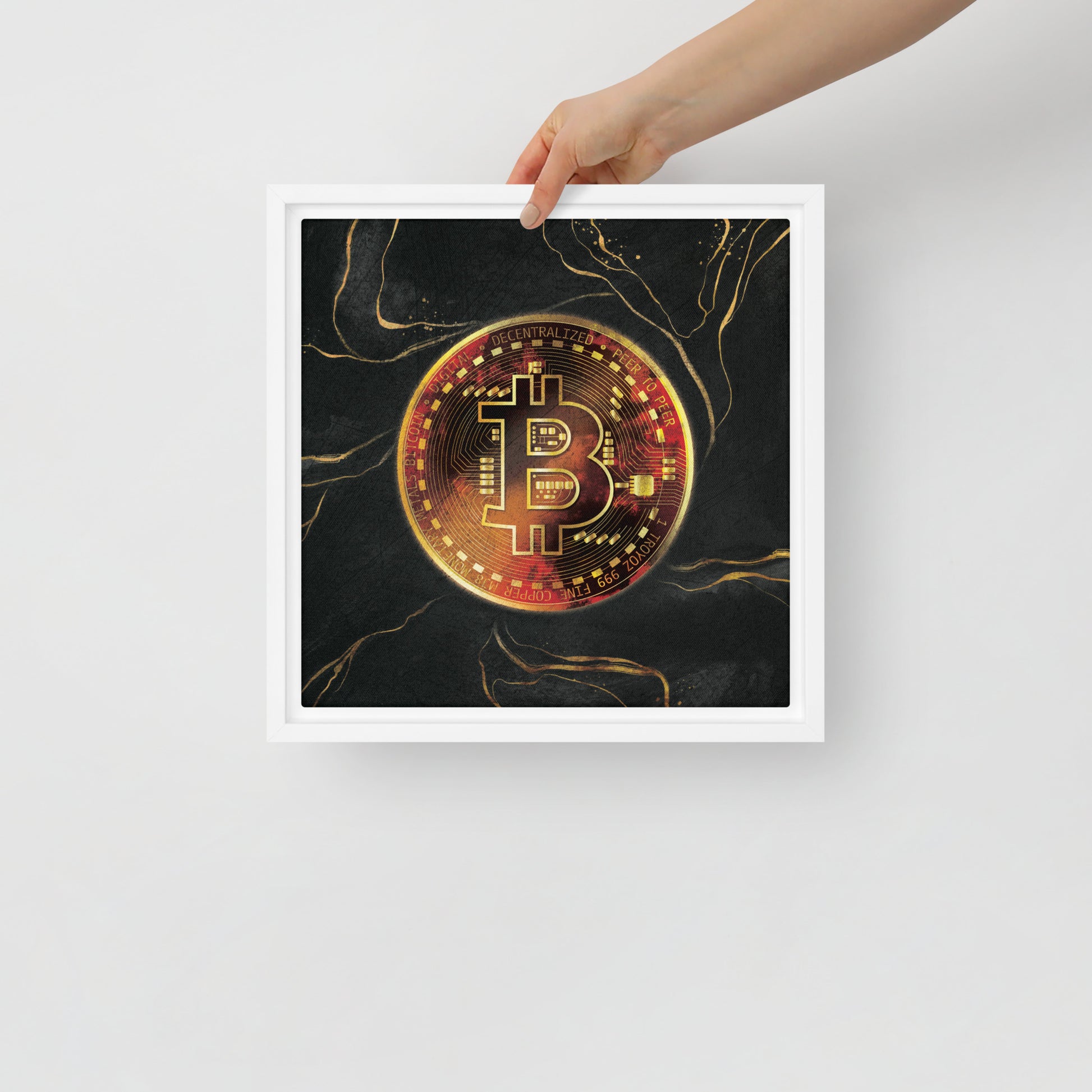 The Visionary Cryptocurrency: Bitcoin Wall Canvas - KingKanvas