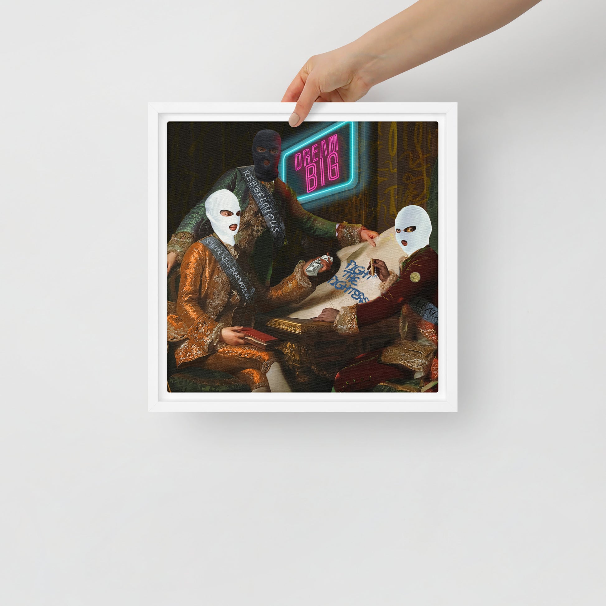 Modern Renaissance: Urban-themed Framed Wall Art Canvas - KingKanvas