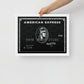Framed Motivational Wall Canvas "Live the Amex Black Card Life" - KingKanvas