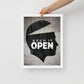 Framed Wall Canvas Decor With Inspiring Quote - "Keep It Open" - KingKanvas