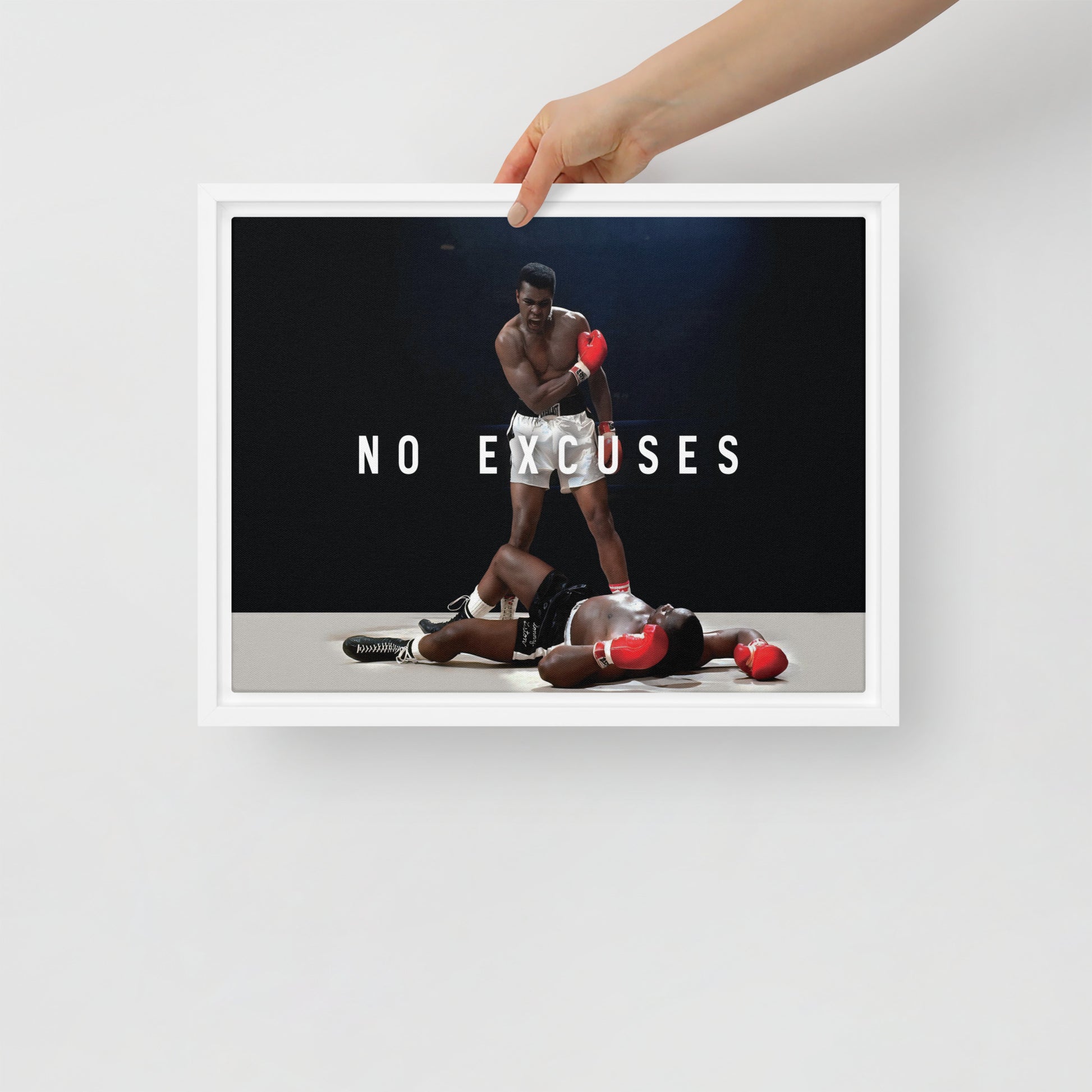 Mohammed Ali vs. Sonny Liston Framed Wall Canvas - KingKanvas