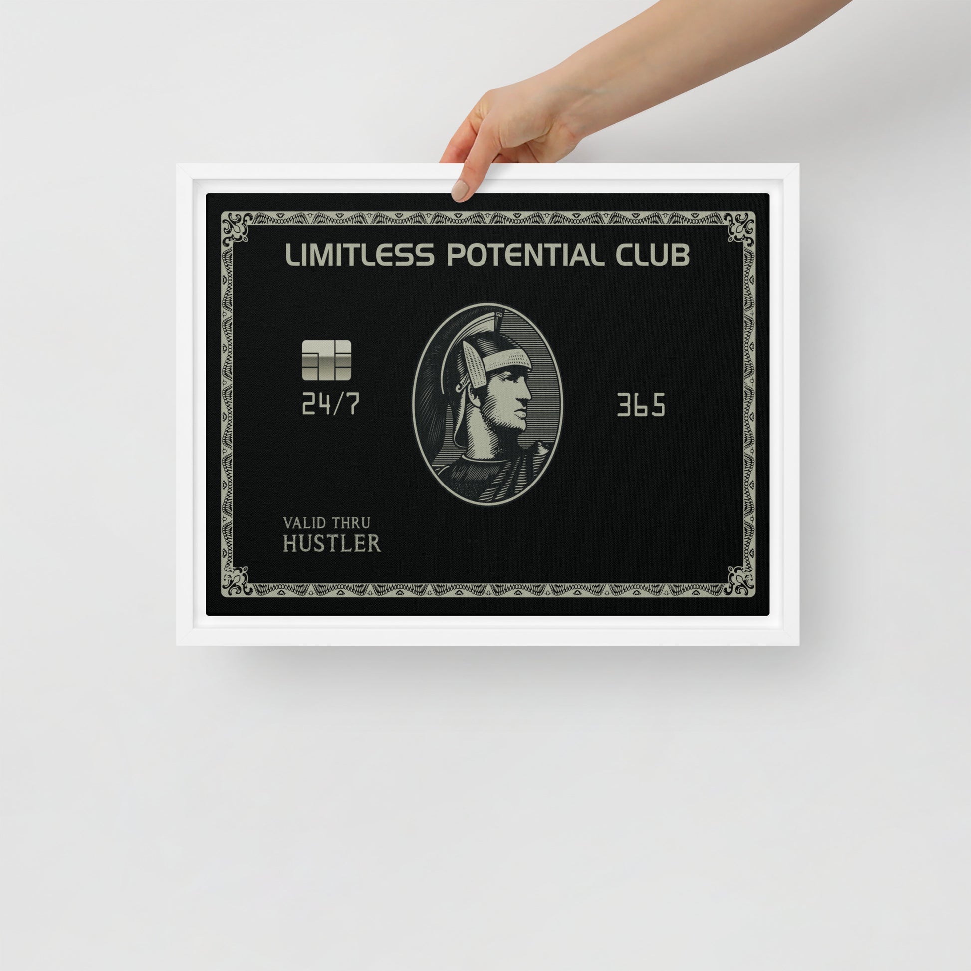 Limitless Luxury: Framed American Express Black Card Canvas - KingKanvas
