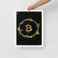 Framed Black & Gold Bitcoin Wall Art Canvas - KingKanvas
