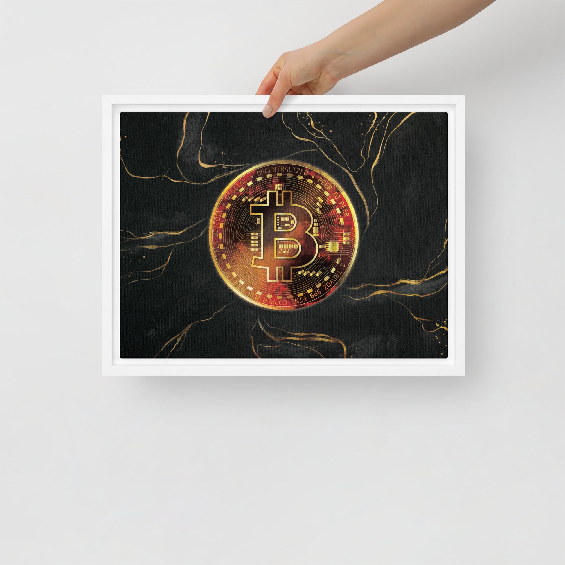The Visionary Cryptocurrency: Bitcoin Wall Canvas - KingKanvas