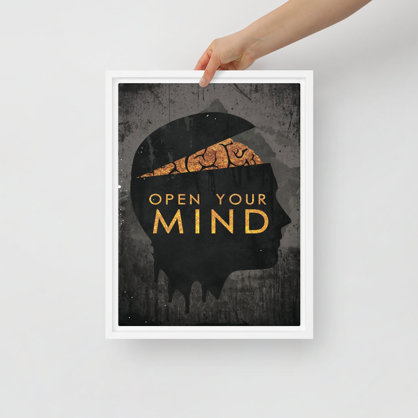 Open Your Mind" Framed Canvas Wall Art for a Brighter Home Decor - KingKanvas