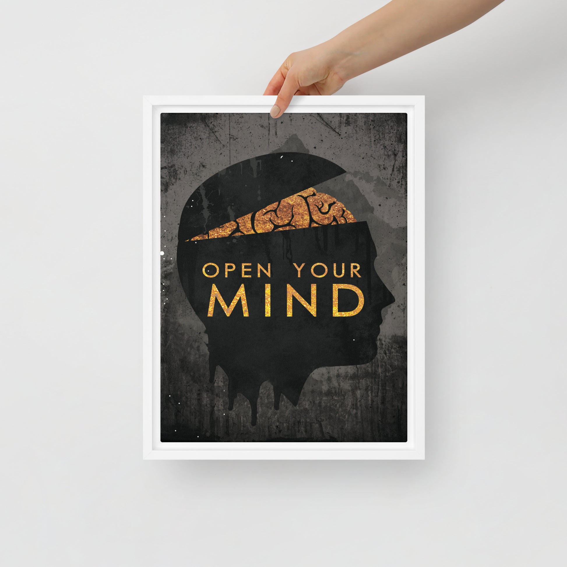 Open Your Mind" Framed Canvas Wall Art for a Brighter Home Decor - KingKanvas
