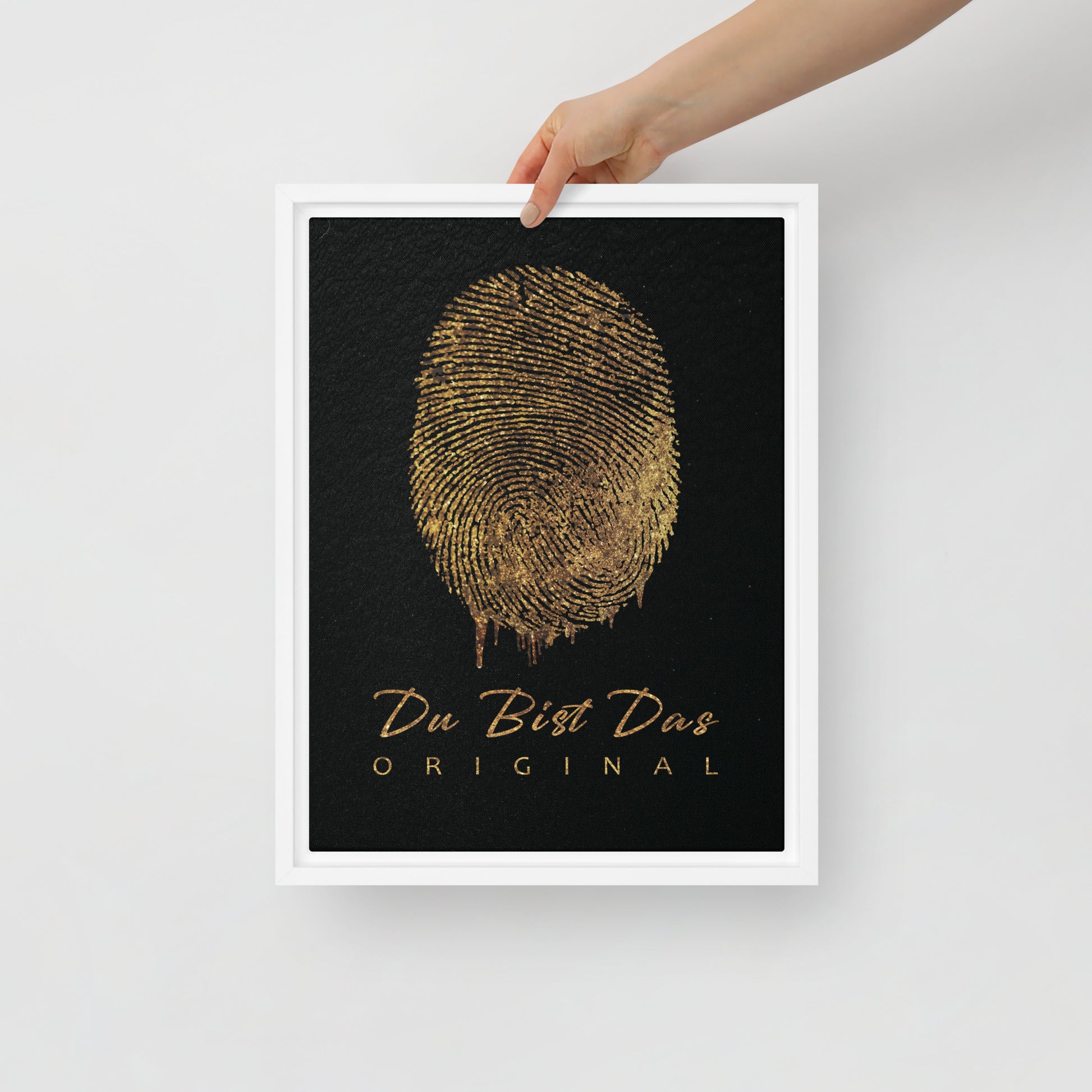 Originality on Display: Du Bist Das Original as Framed Wall Art Canvas - KingKanvas