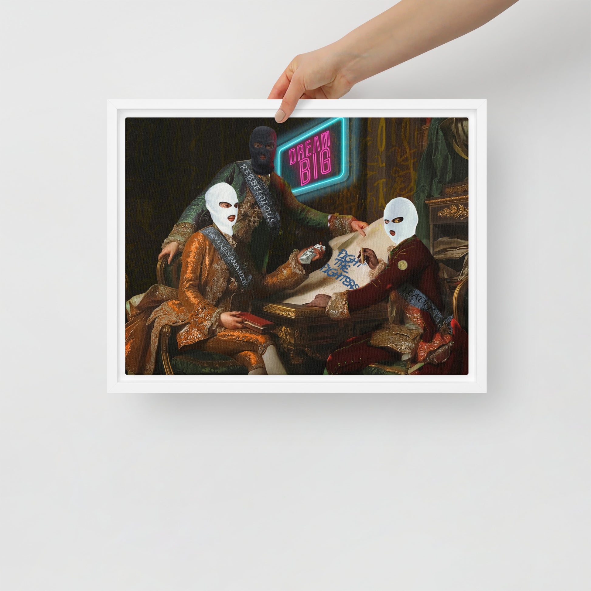 Modern Renaissance: Urban-themed Framed Wall Art Canvas - KingKanvas
