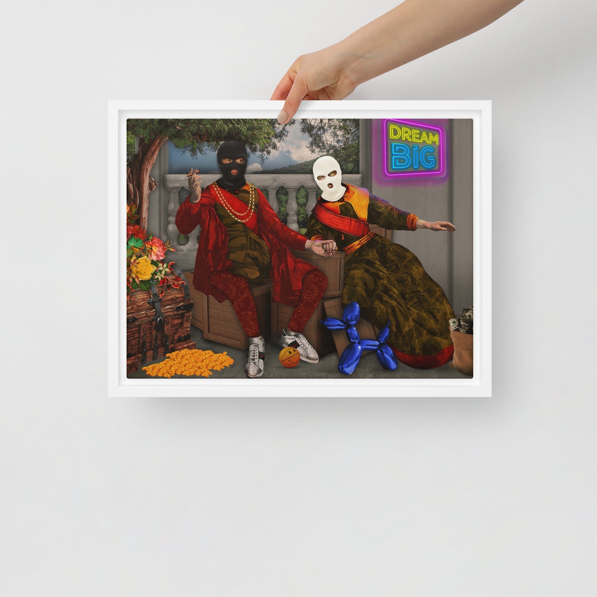 Renaissance Revival: Urban Chic Framed Wall Art Canvas - KingKanvas