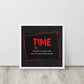 Time - ''The Most Valuable Thing You Can Spend, Waste, Give'' - Inspiring Framed Wall Art Print Canvas - KingKanvas