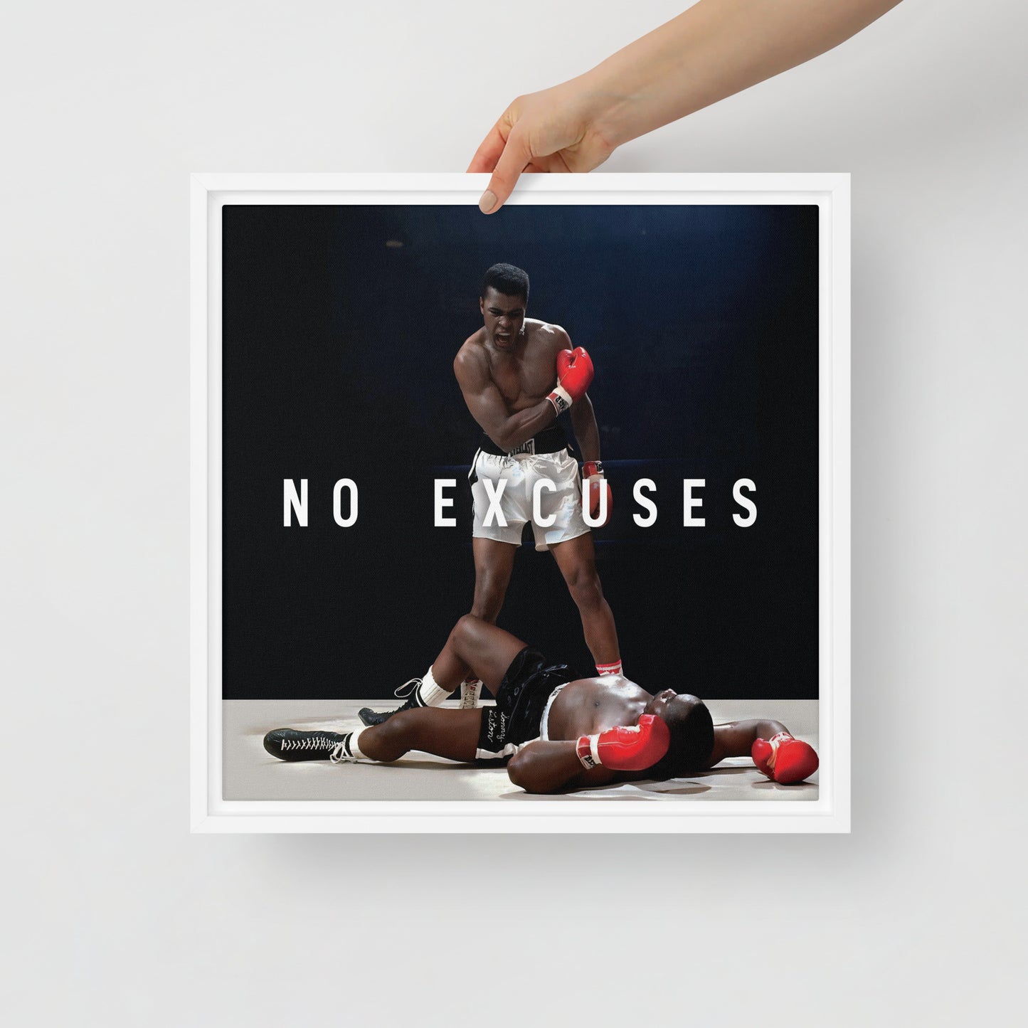 Mohammed Ali vs. Sonny Liston Framed Wall Canvas - KingKanvas