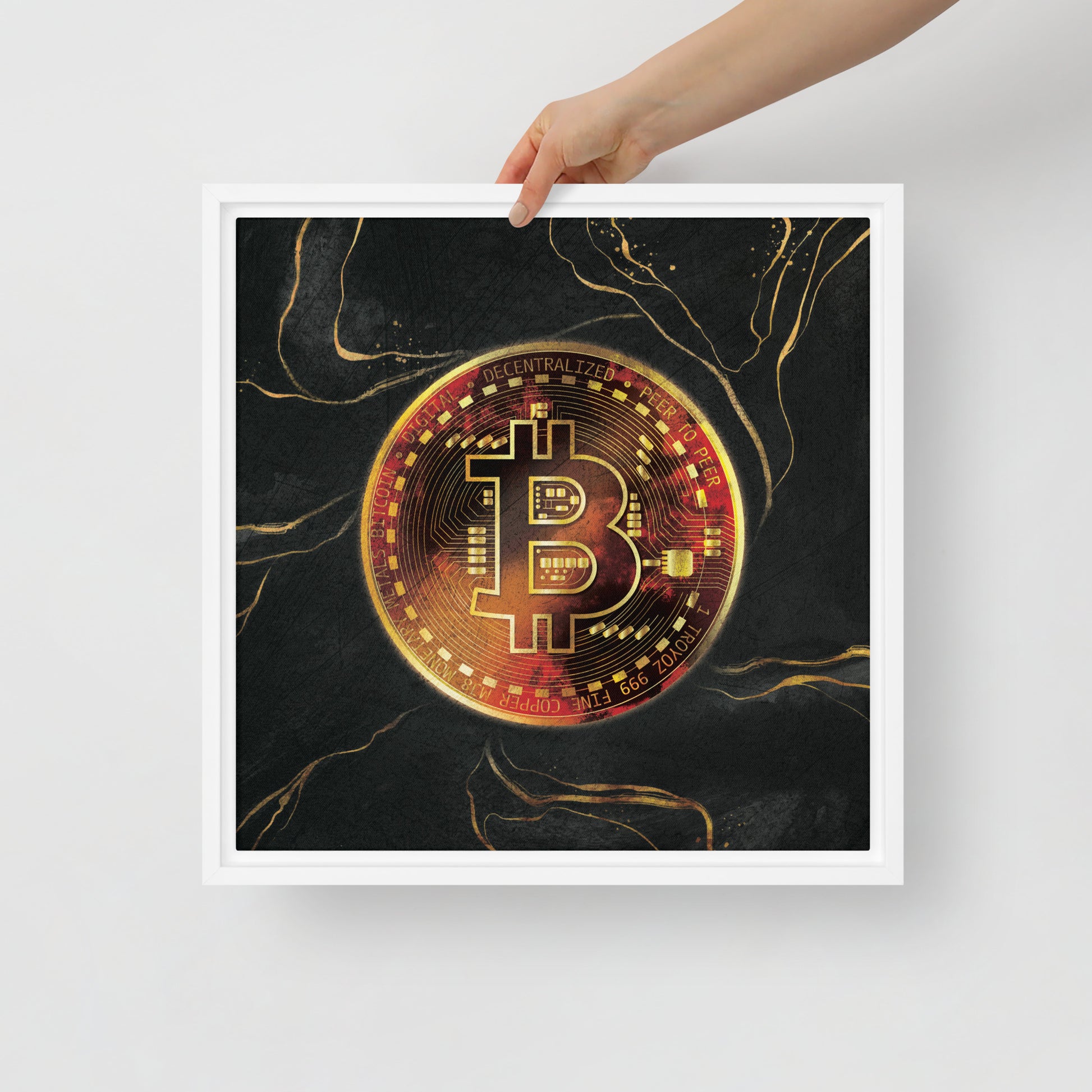 The Visionary Cryptocurrency: Bitcoin Wall Canvas - KingKanvas