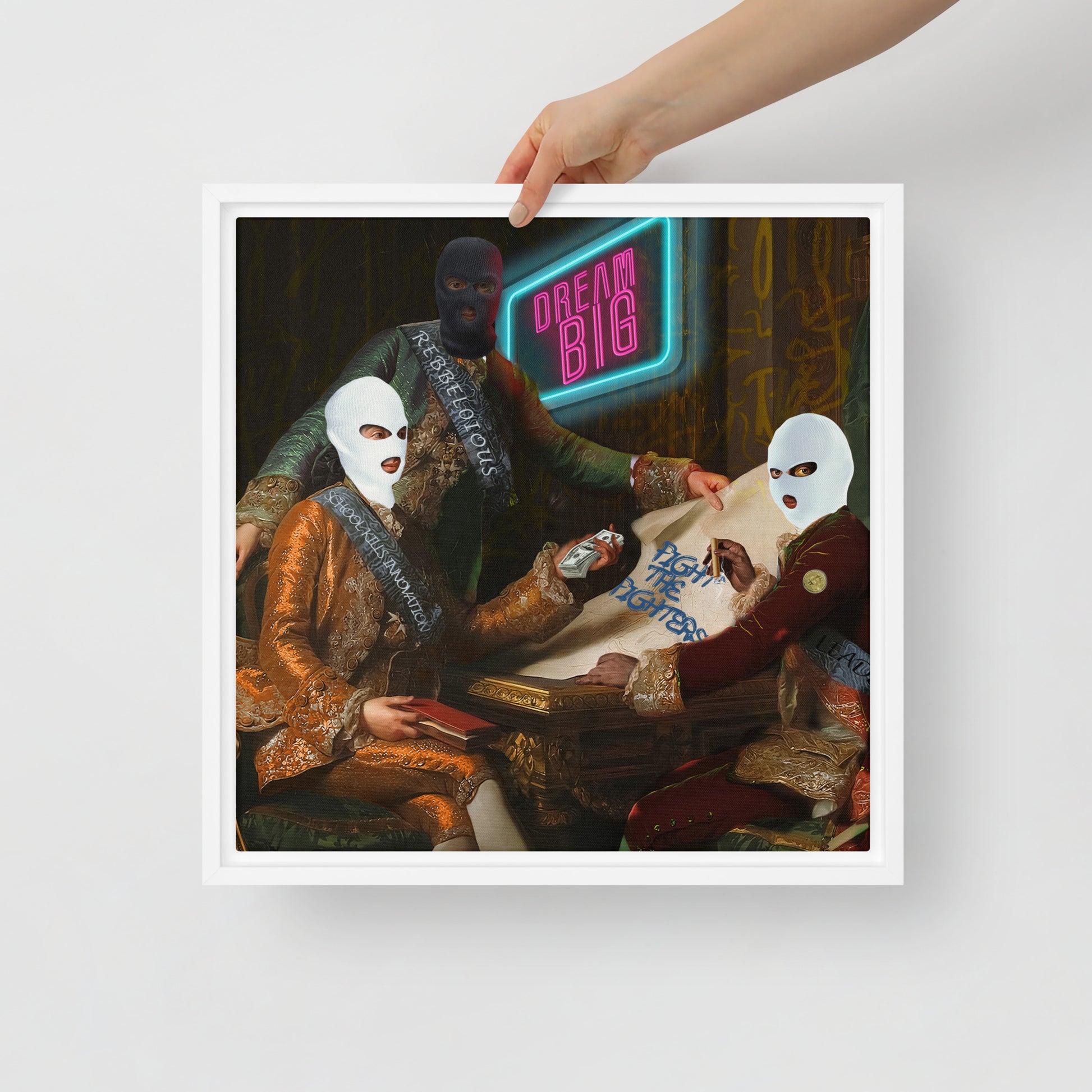 Modern Renaissance: Urban-themed Framed Wall Art Canvas - KingKanvas