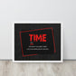 Time - ''The Most Valuable Thing You Can Spend, Waste, Give'' - Inspiring Framed Wall Art Print Canvas - KingKanvas