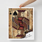 Framed Wall Canvas Art: Jack of All Trades Card - Jack of Spades - KingKanvas