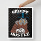 Hustlers Edition Scrooge McDuck on Louis Vuitton Background - Greedy for the Hustle! Framed Luxury Wall Canvas - KingKanvas