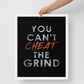 Motivational Wall Canvas Print - You Can't Cheat the Grind - KingKanvas