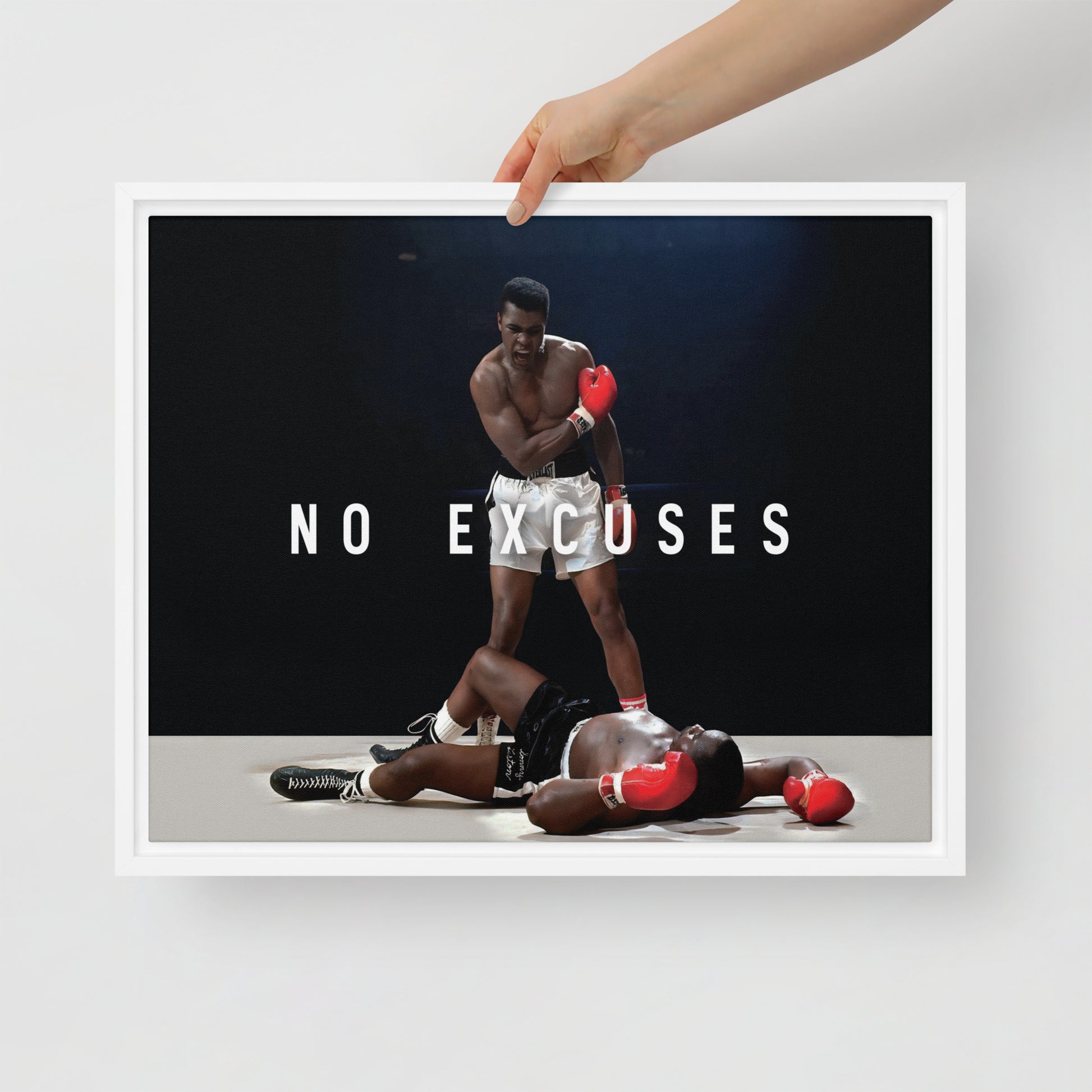 Mohammed Ali vs. Sonny Liston Framed Wall Canvas - KingKanvas