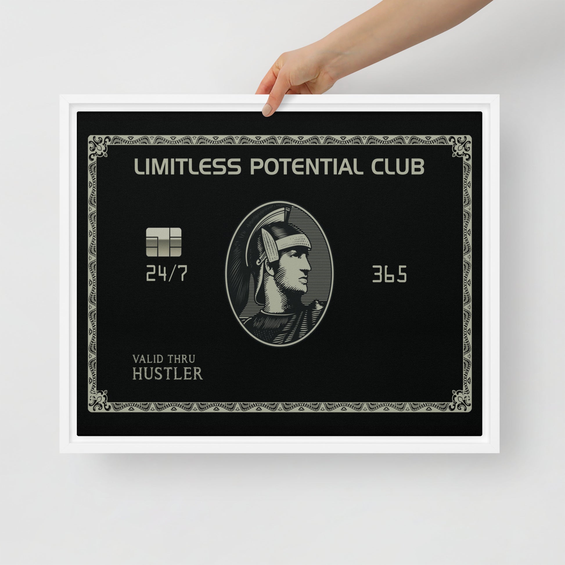 Limitless Luxury: Framed American Express Black Card Canvas - KingKanvas
