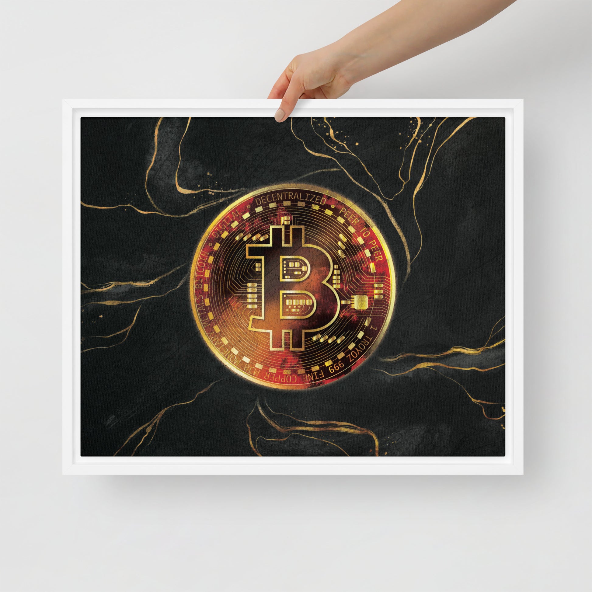The Visionary Cryptocurrency: Bitcoin Wall Canvas - KingKanvas