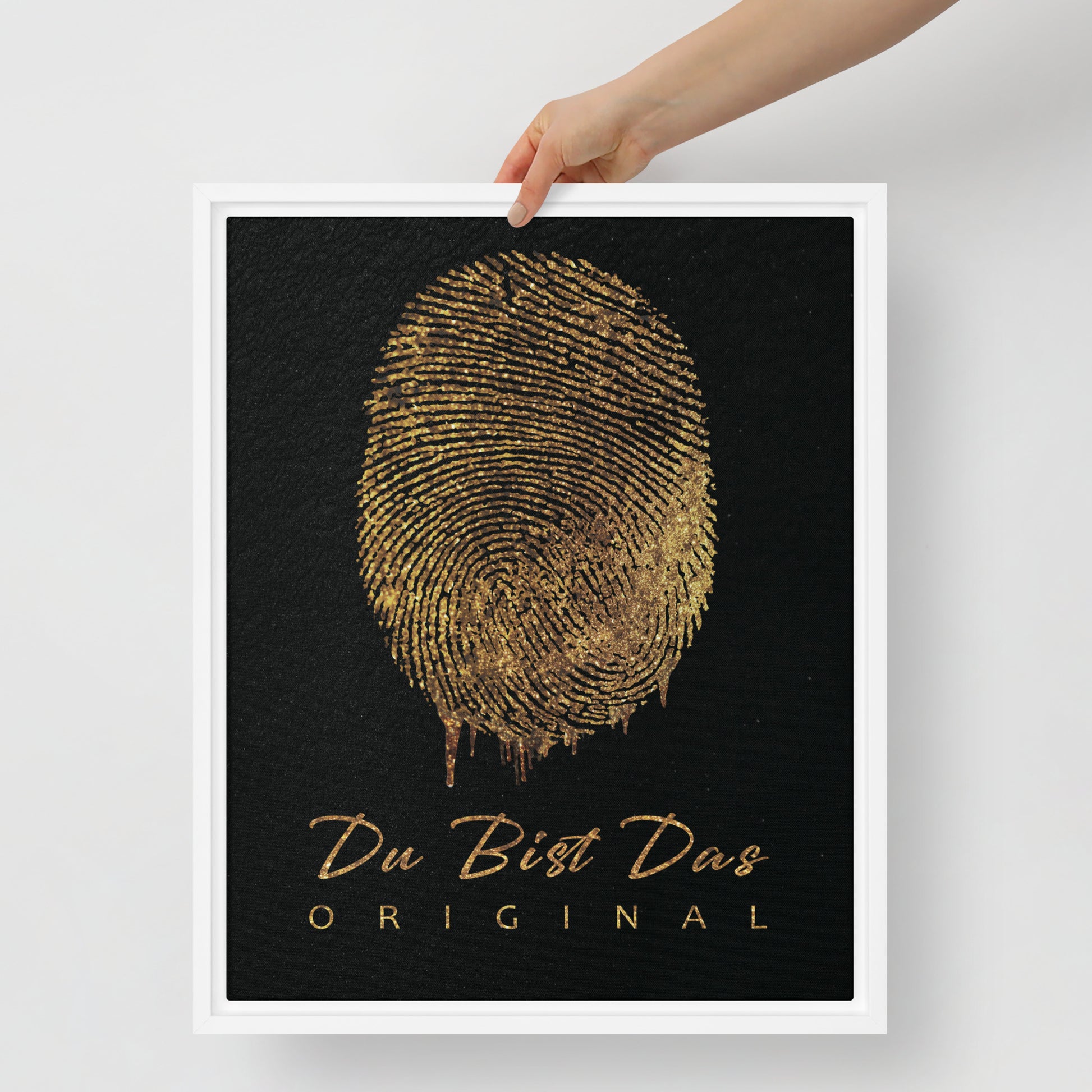 Originality on Display: Du Bist Das Original as Framed Wall Art Canvas - KingKanvas