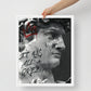Classical meets Contemporary: Greek Statue with Hustle and It Was All A Dream Graffiti - Framed Wall Art Canvas - KingKanvas