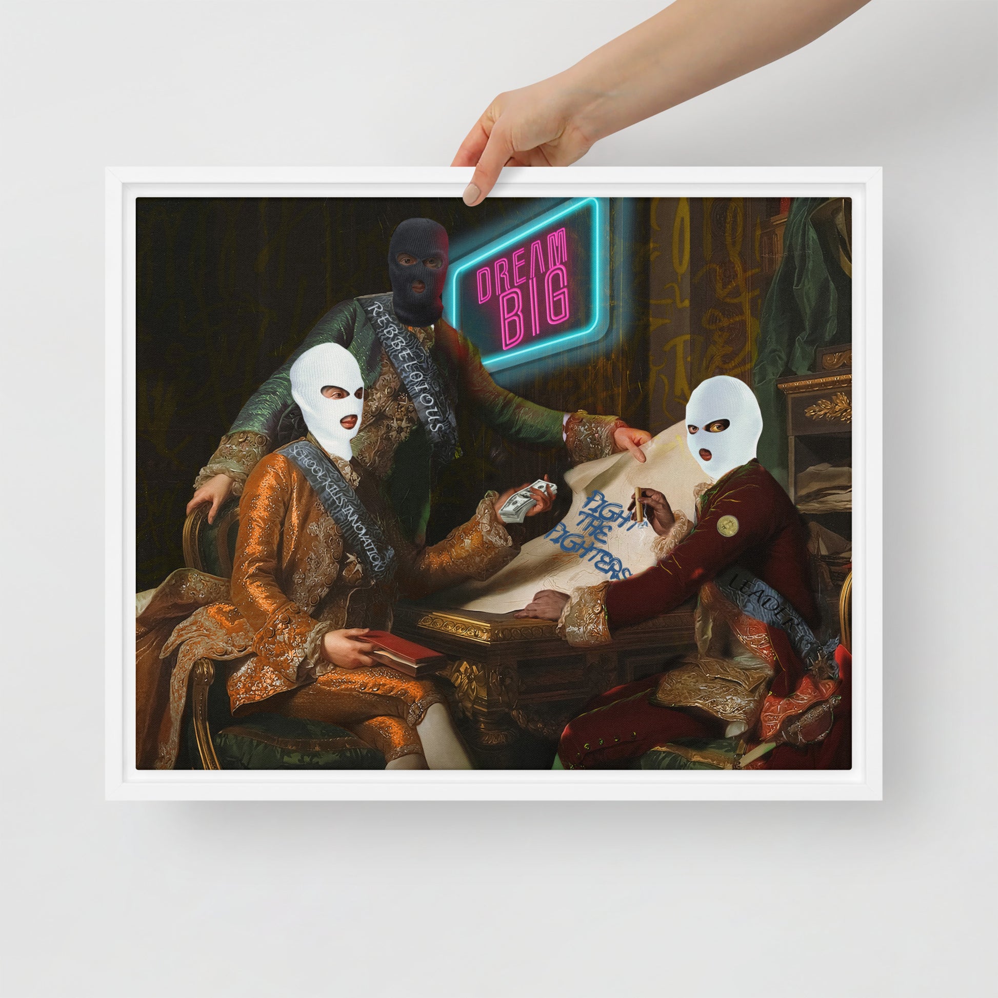 Modern Renaissance: Urban-themed Framed Wall Art Canvas - KingKanvas