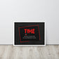 Time - ''The Most Valuable Thing You Can Spend, Waste, Give'' - Inspiring Framed Wall Art Print Canvas - KingKanvas