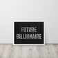 Future Billionaire Wall Canvas - Motivational Business Quote - Home Office Decor - KingKanvas