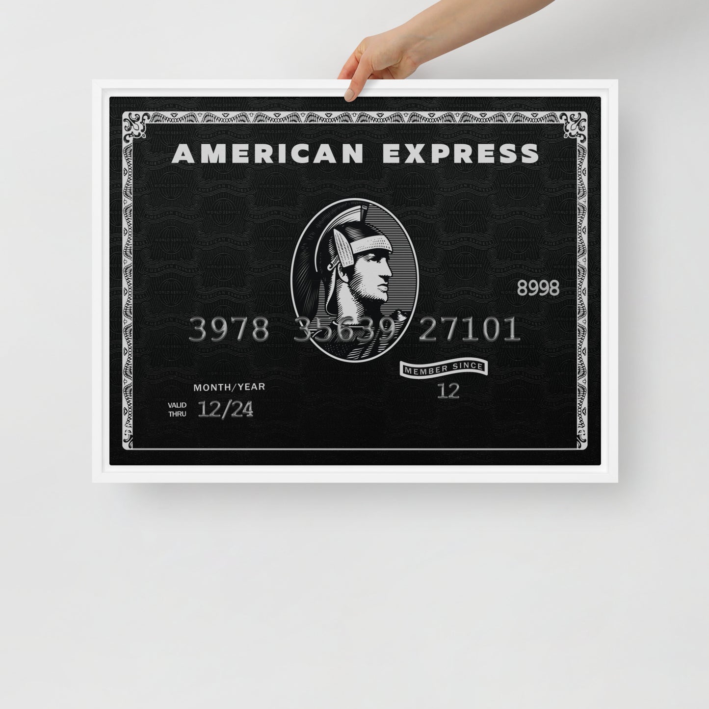Framed Motivational Wall Canvas "Live the Amex Black Card Life" - KingKanvas