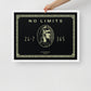 No Limits" Black American Express Card Framed Wall Canvas - Hustlers Edition - KingKanvas