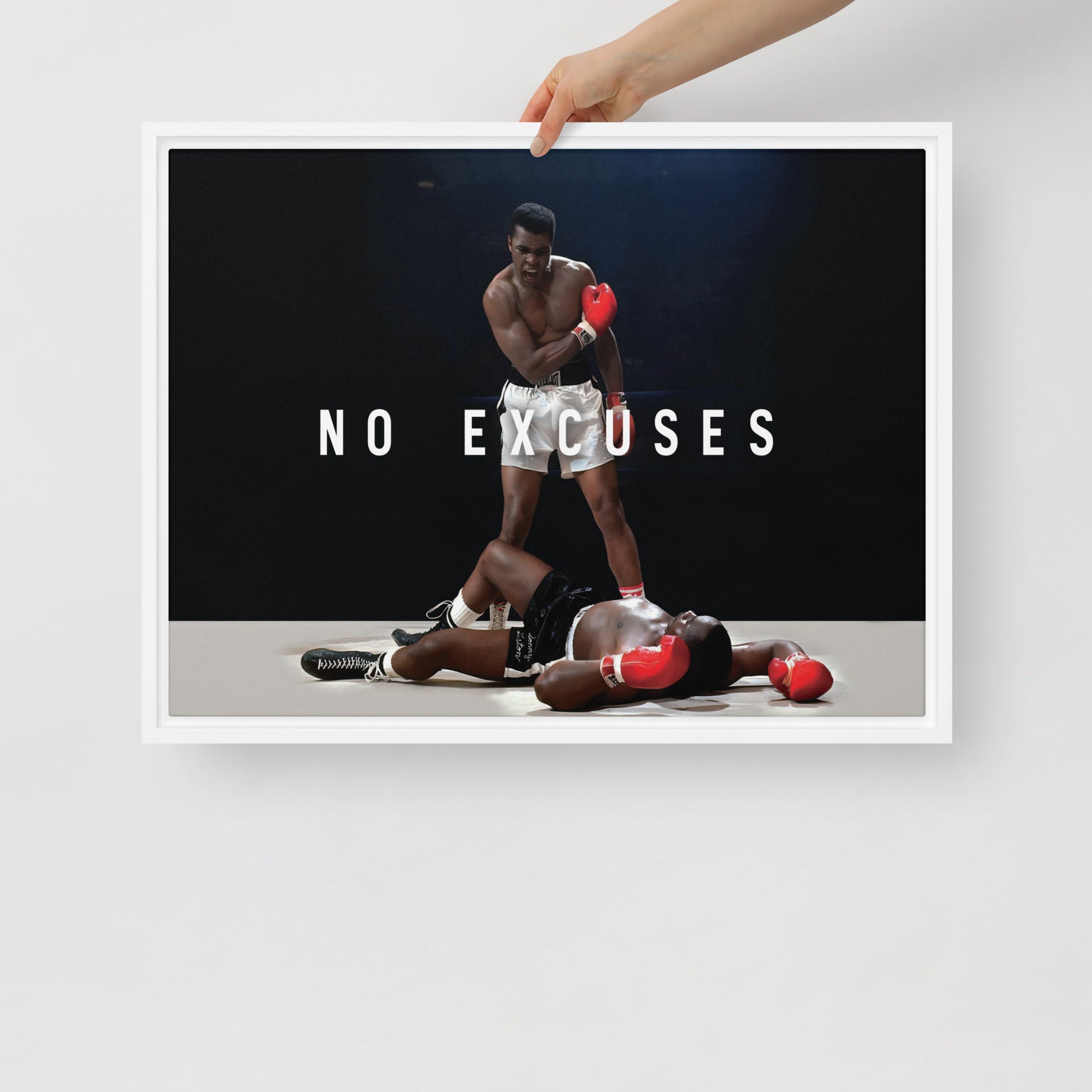Mohammed Ali vs. Sonny Liston Framed Wall Canvas - KingKanvas