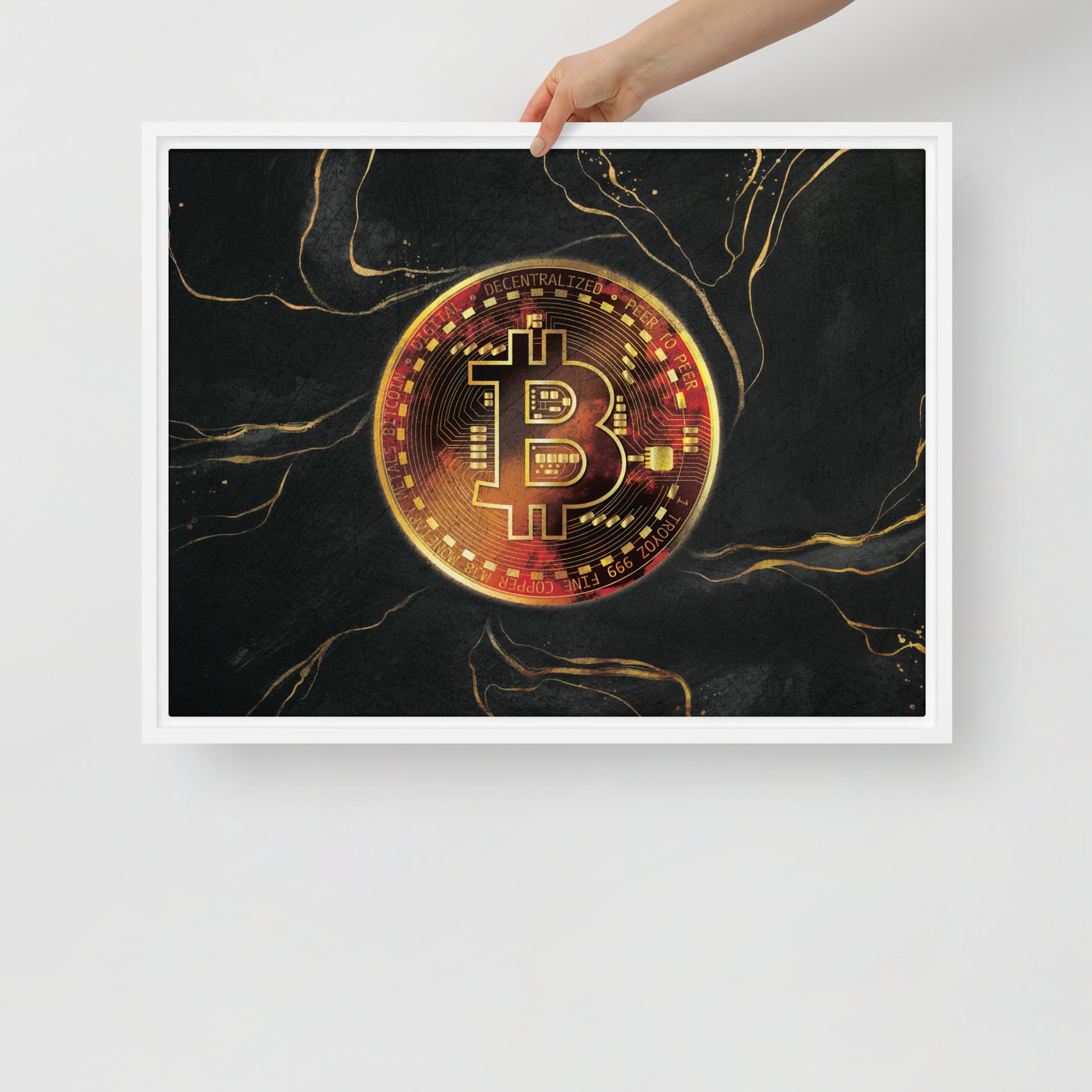 The Visionary Cryptocurrency: Bitcoin Wall Canvas - KingKanvas