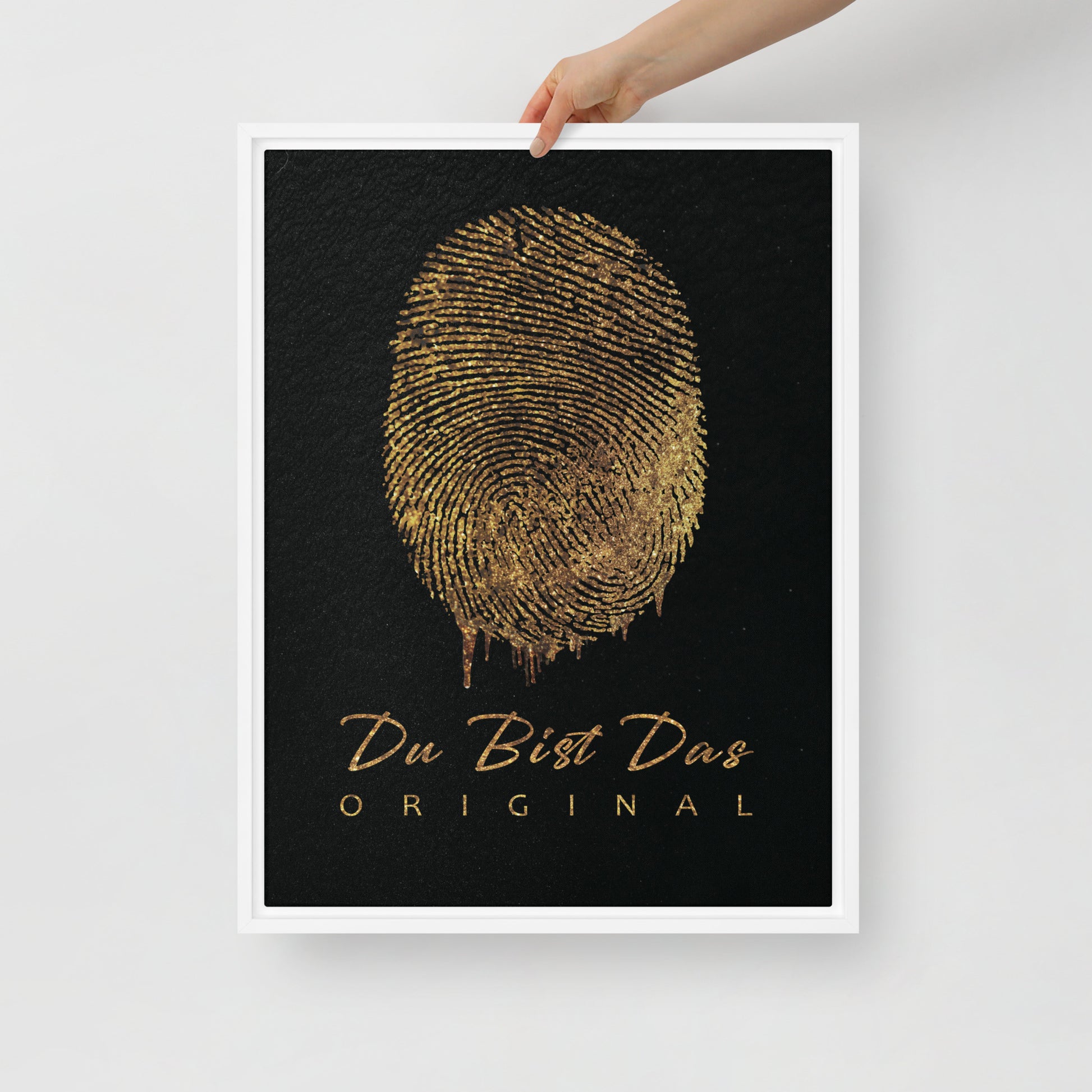 Originality on Display: Du Bist Das Original as Framed Wall Art Canvas - KingKanvas