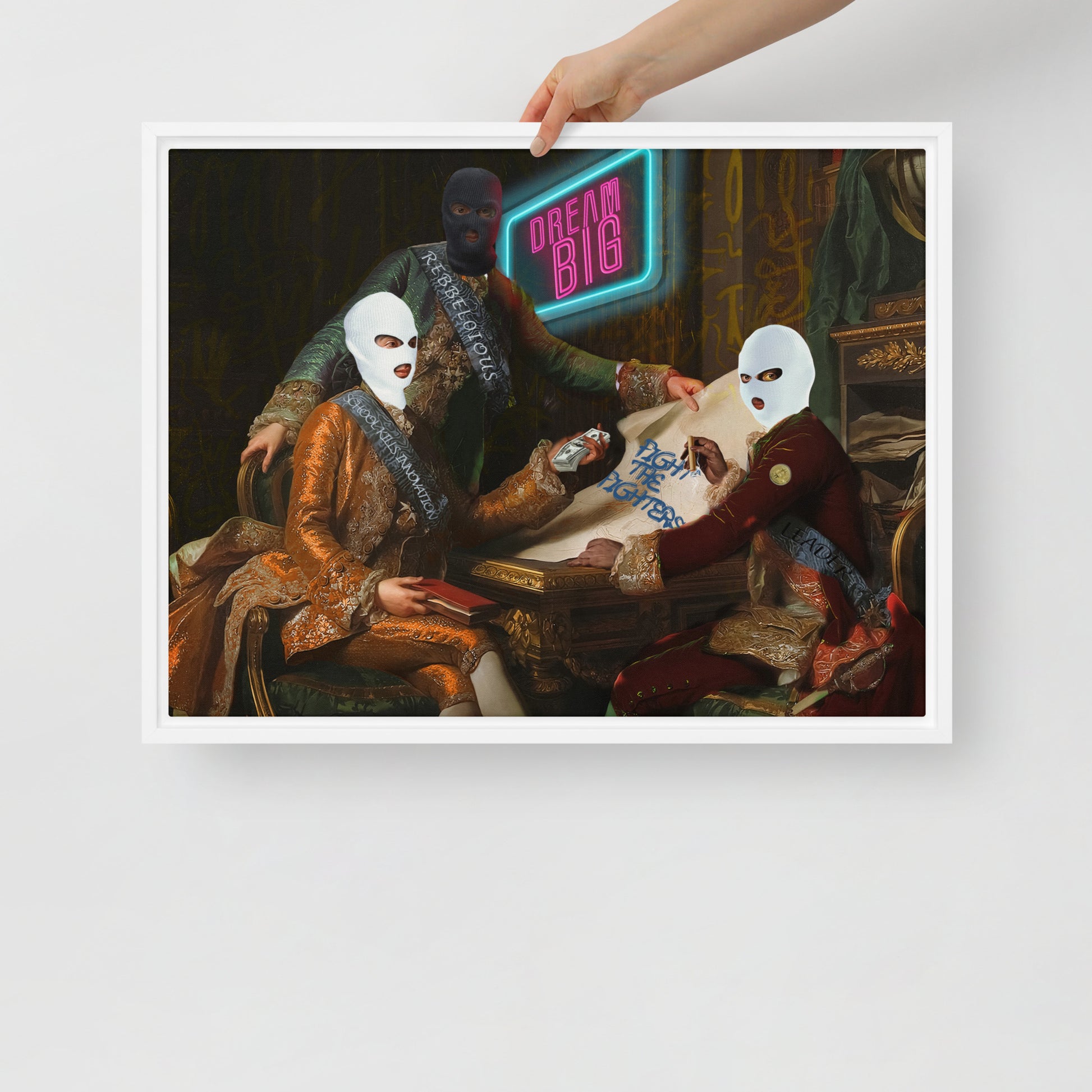 Modern Renaissance: Urban-themed Framed Wall Art Canvas - KingKanvas