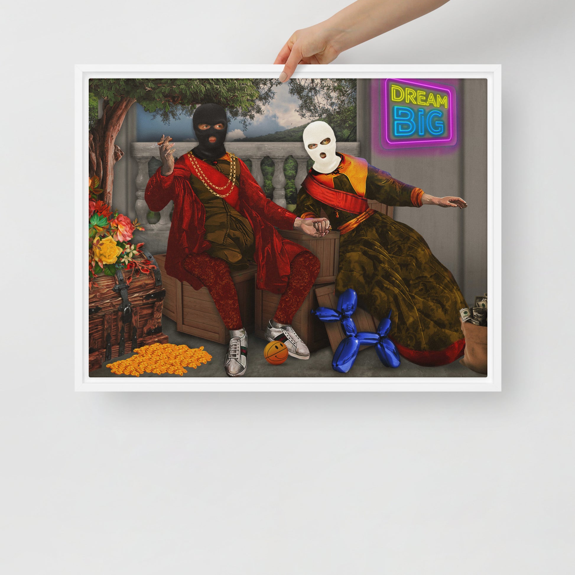 Renaissance Revival: Urban Chic Framed Wall Art Canvas - KingKanvas