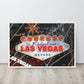 Framed Las Vegas Wall Art - Welcome to Las Vegas Sign Decor - Sin City Tourist Gift - KingKanvas