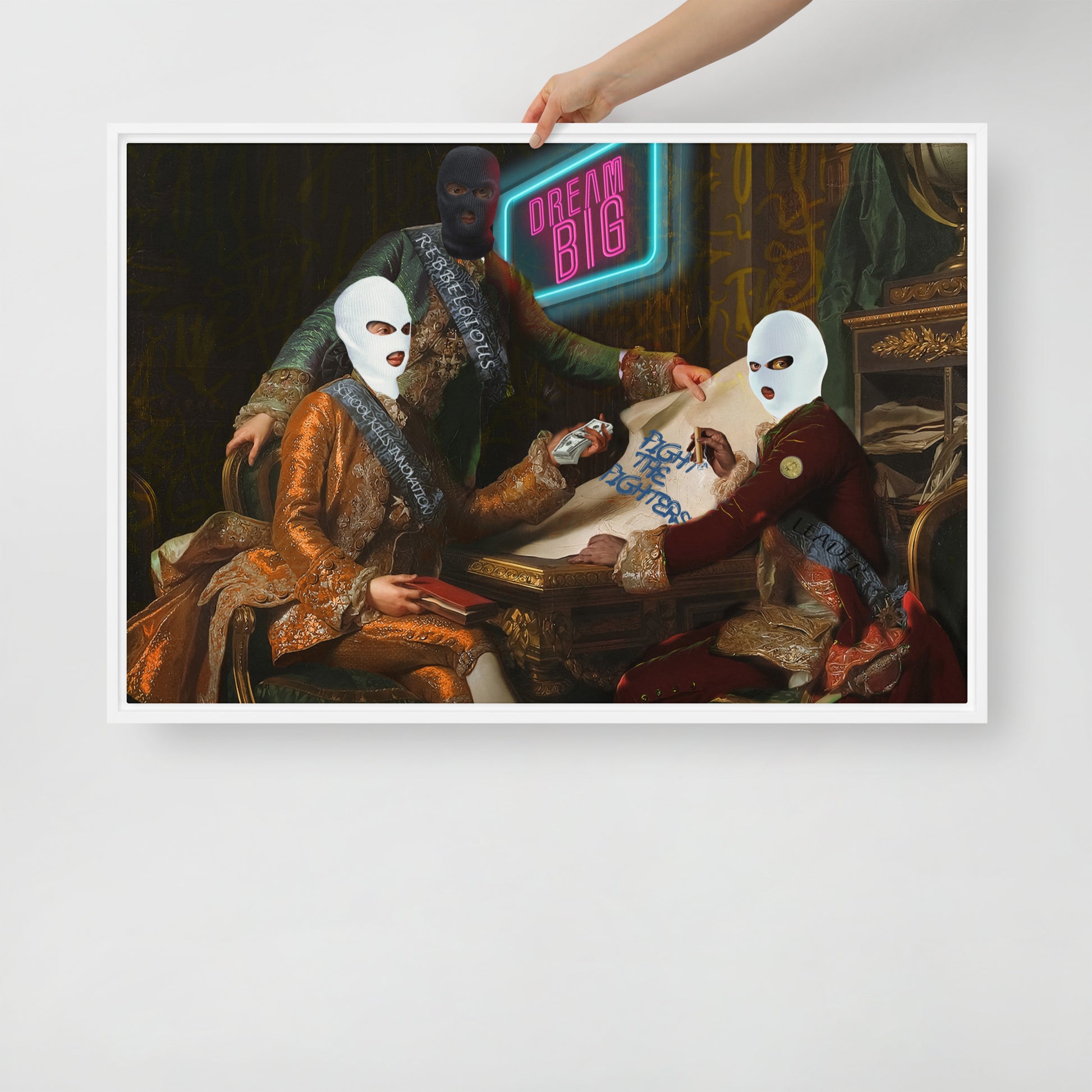 Modern Renaissance: Urban-themed Framed Wall Art Canvas - KingKanvas
