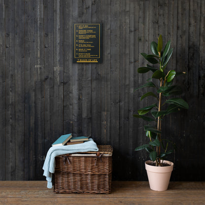 Motivational Wall Canvas: 7 Rules of Life - KingKanvas