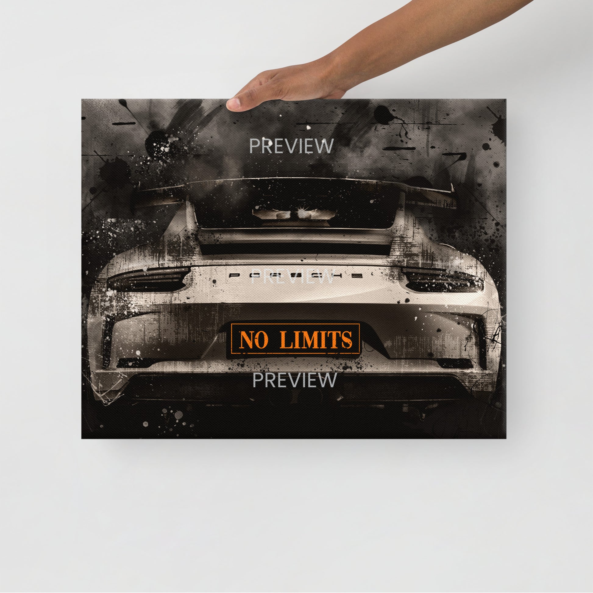 Motivational Porsche Car Wall Canvas - High Quality Print - KingKanvas