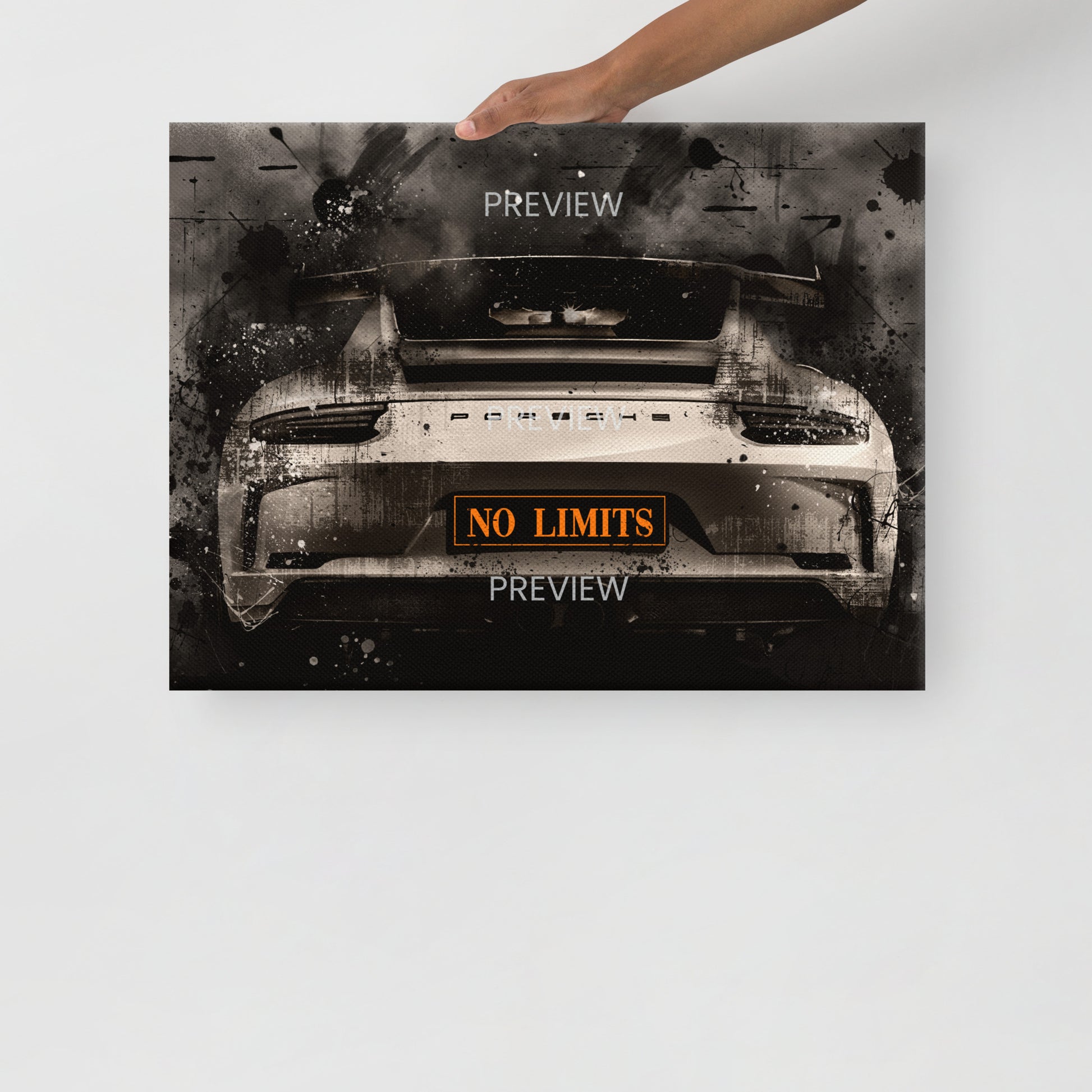 Motivational Porsche Car Wall Canvas - High Quality Print - KingKanvas