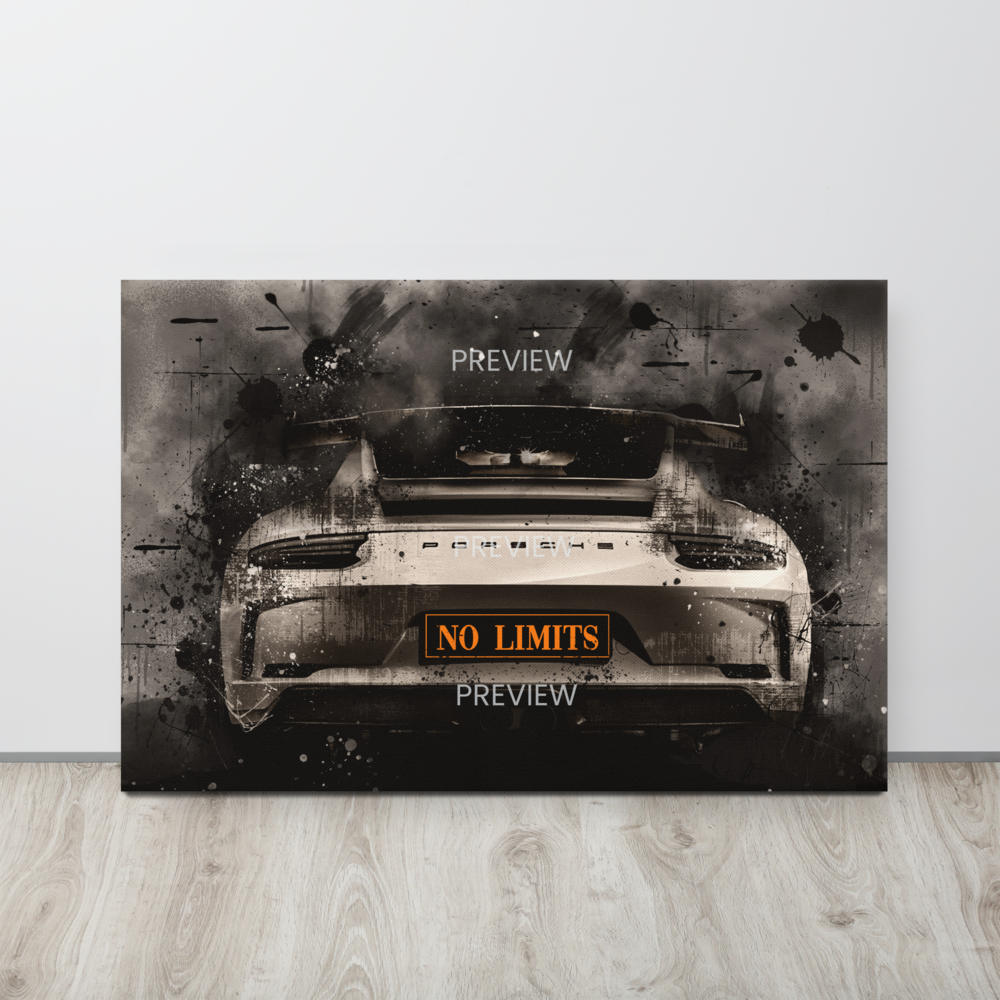 Motivational Porsche Car Wall Canvas - High Quality Print - KingKanvas