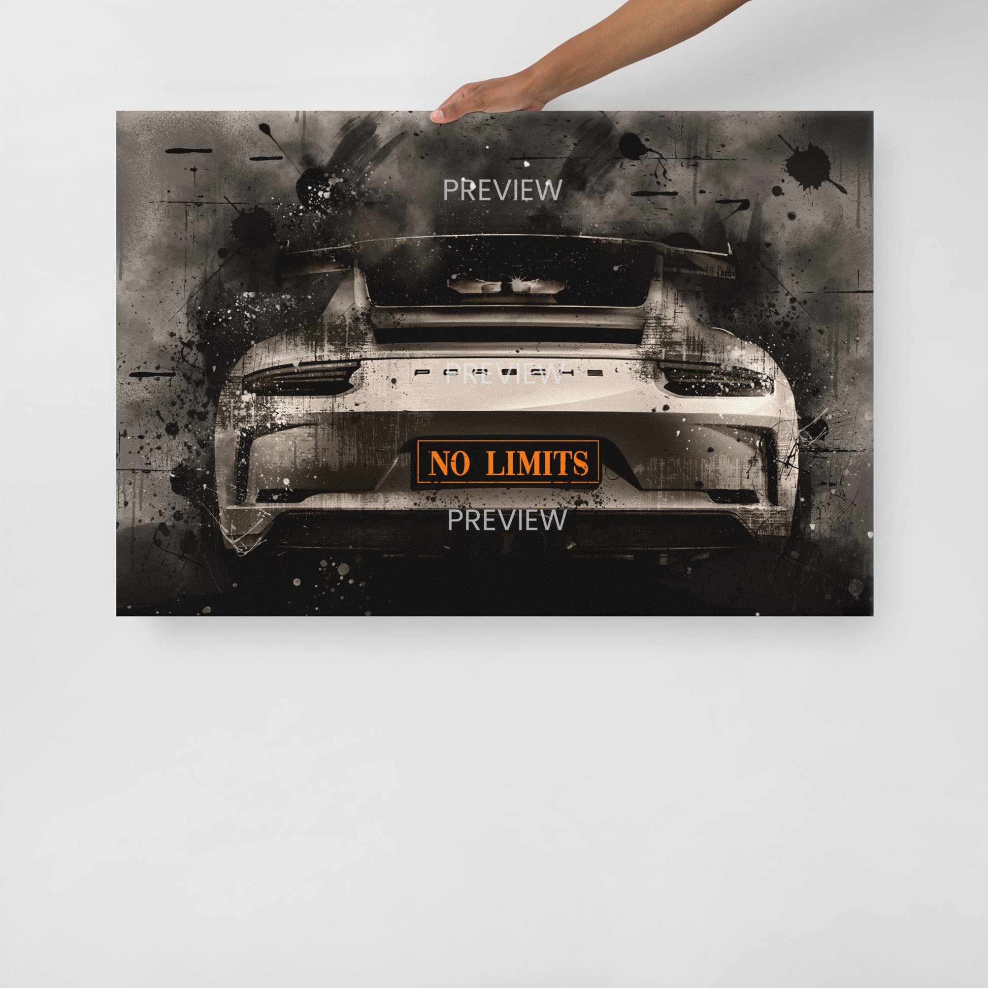 Motivational Porsche Car Wall Canvas - High Quality Print - KingKanvas